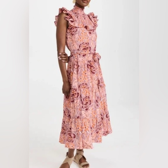 Likely Dresses & Skirts - LIKELY Revolve Levine Day Dress Floral Maxi Pink Ruffle Calico Size 12